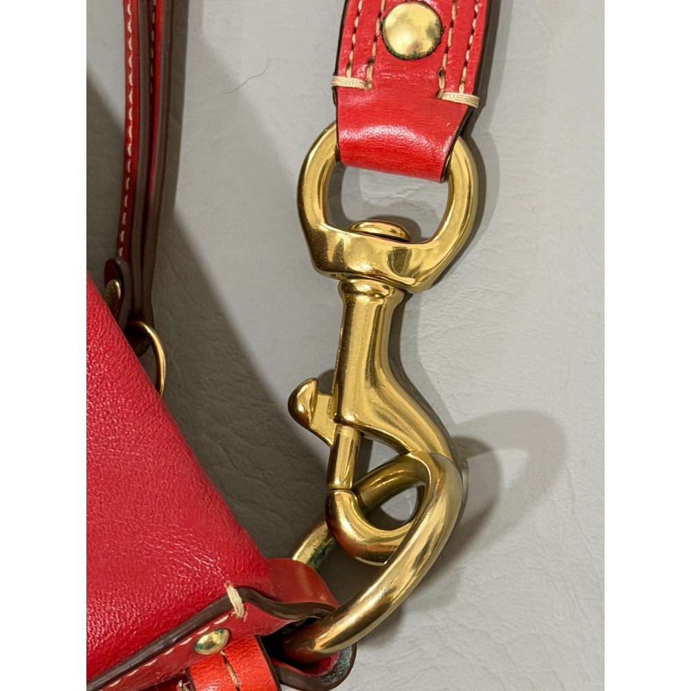 Coach 10615 Ergo Hobo Bag Womens Red Leather Brass Hardware Good Condition - Picture 6 of 16